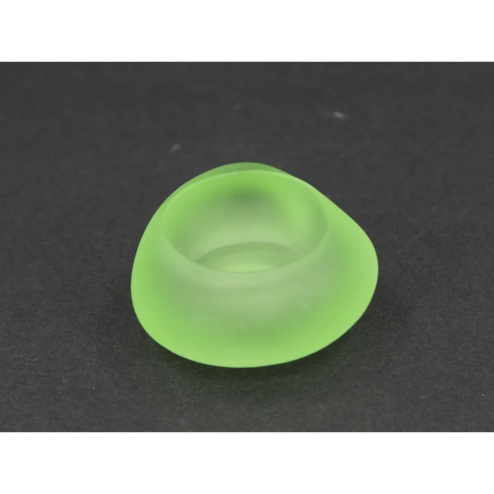 PartyLite Frosted Green Glass Votive Tealight Candle Holder - Picture 5 of 9